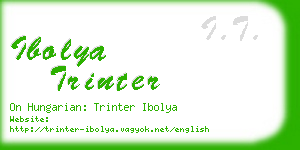 ibolya trinter business card